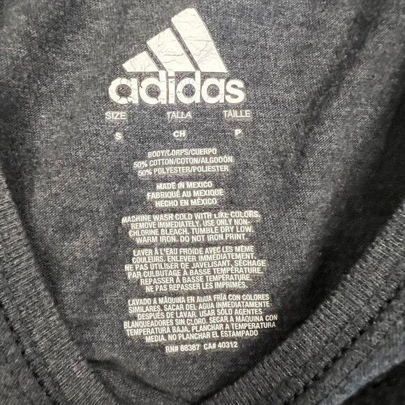 Adidas Women's Short Sleeve T-Shirt Charcoal/White Size Small - Picture 8 of 8
